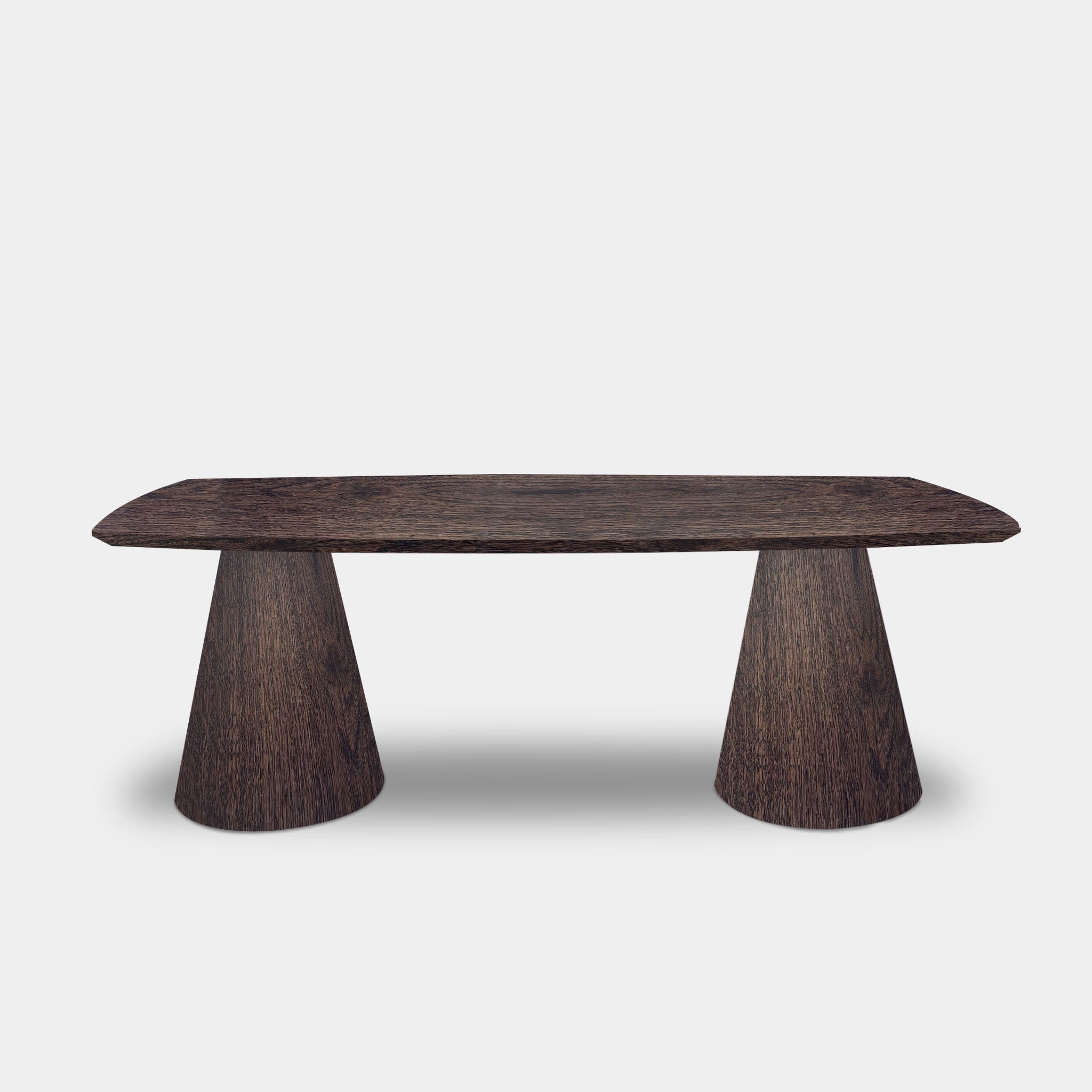 Tafel Deens Ovaal Eikenhout - Set Kegelpoot - Dear Brown