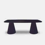 Tafel Deens Ovaal Eikenhout - Set Kegelpoot - Donker Eiken
