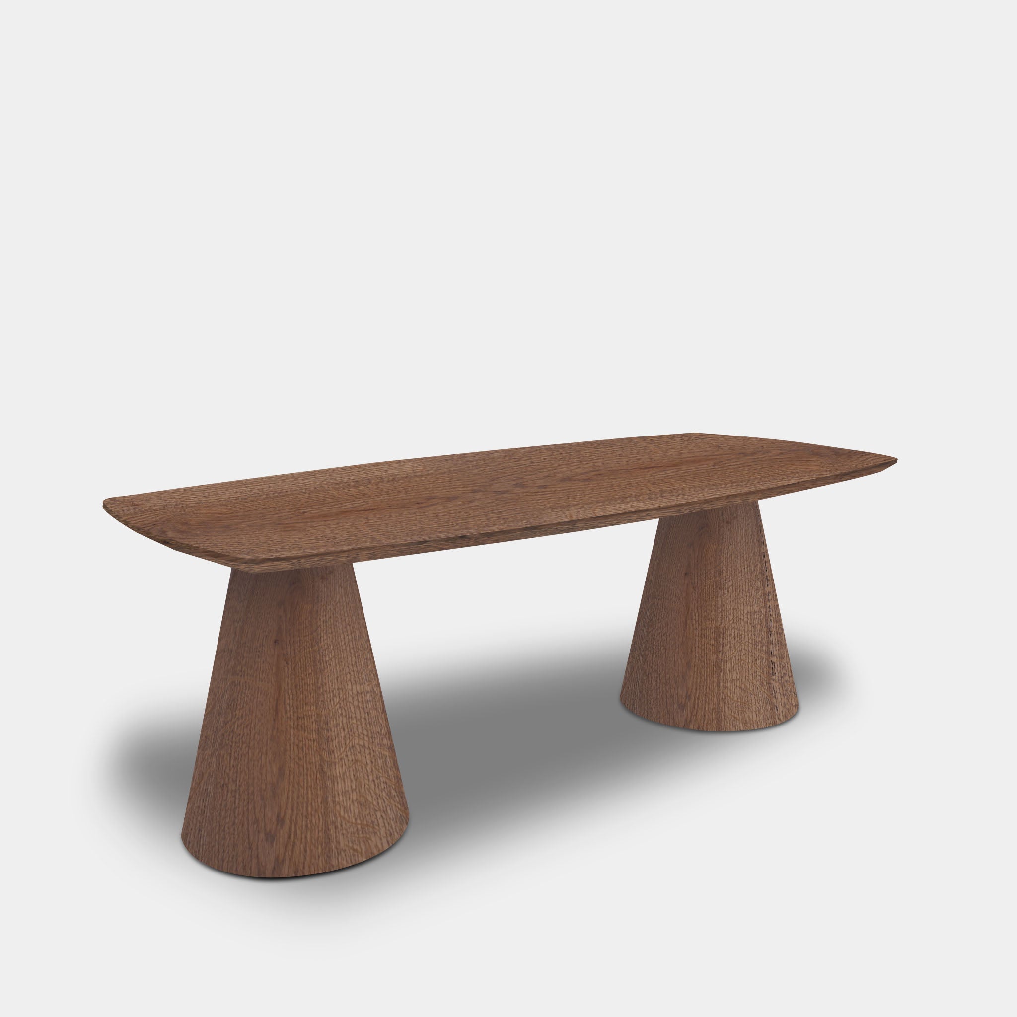 Tafel Deens Ovaal Eikenhout - Set Kegelpoot - Cinnamon