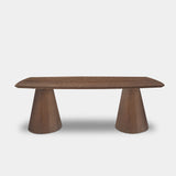 Tafel Deens Ovaal Eikenhout - Set Kegelpoot - Cinnamon