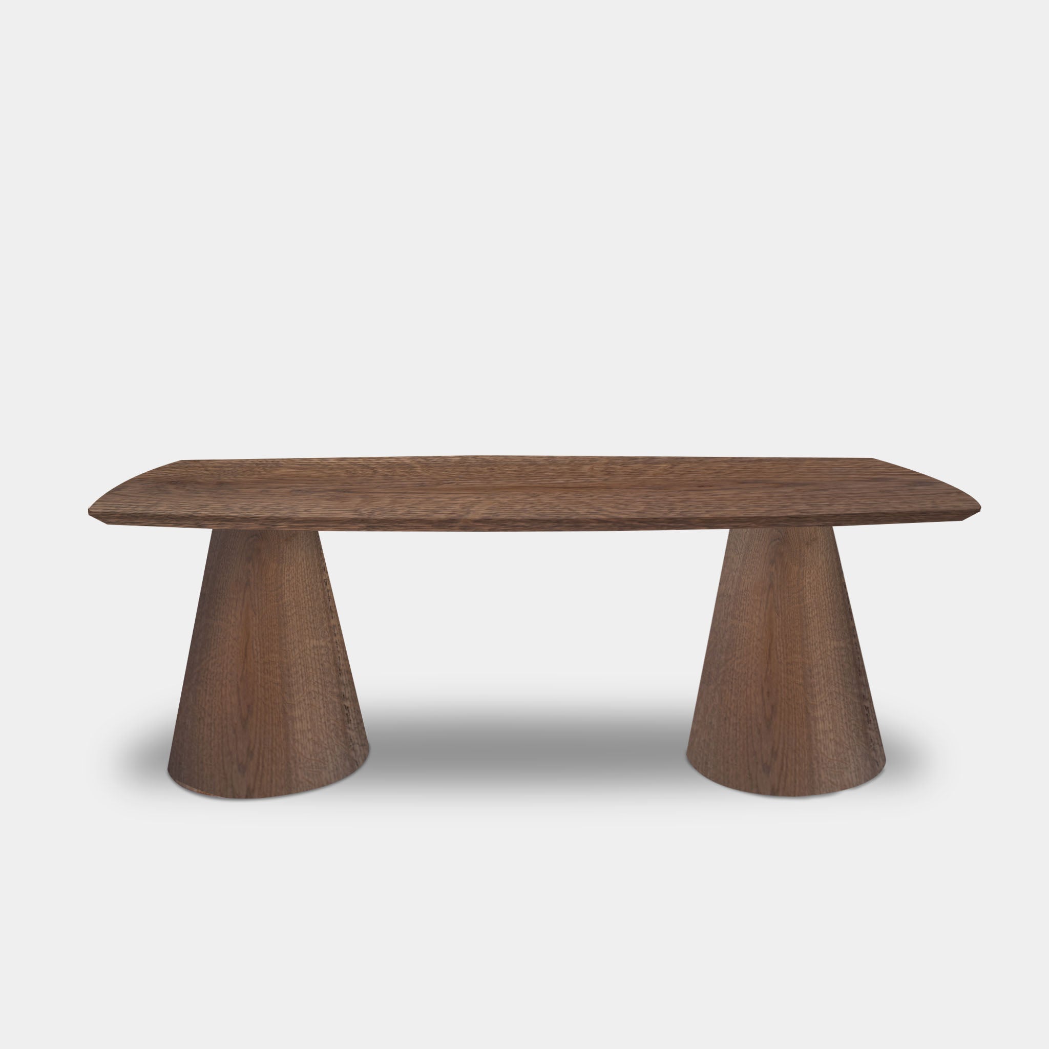 Tafel Deens Ovaal Eikenhout - Set Kegelpoot - Cinnamon
