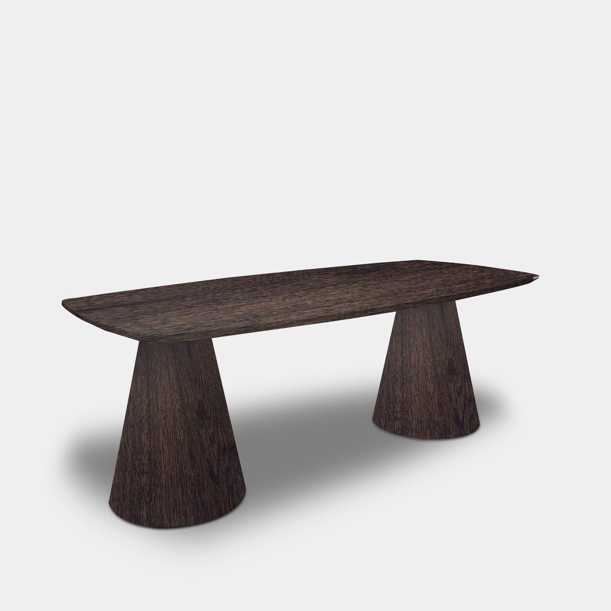Tafel Deens Ovaal Eikenhout - Set Kegelpoot - Dear Brown