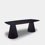 Tafel Deens Ovaal Eikenhout - Set Kegelpoot - Donker Eiken