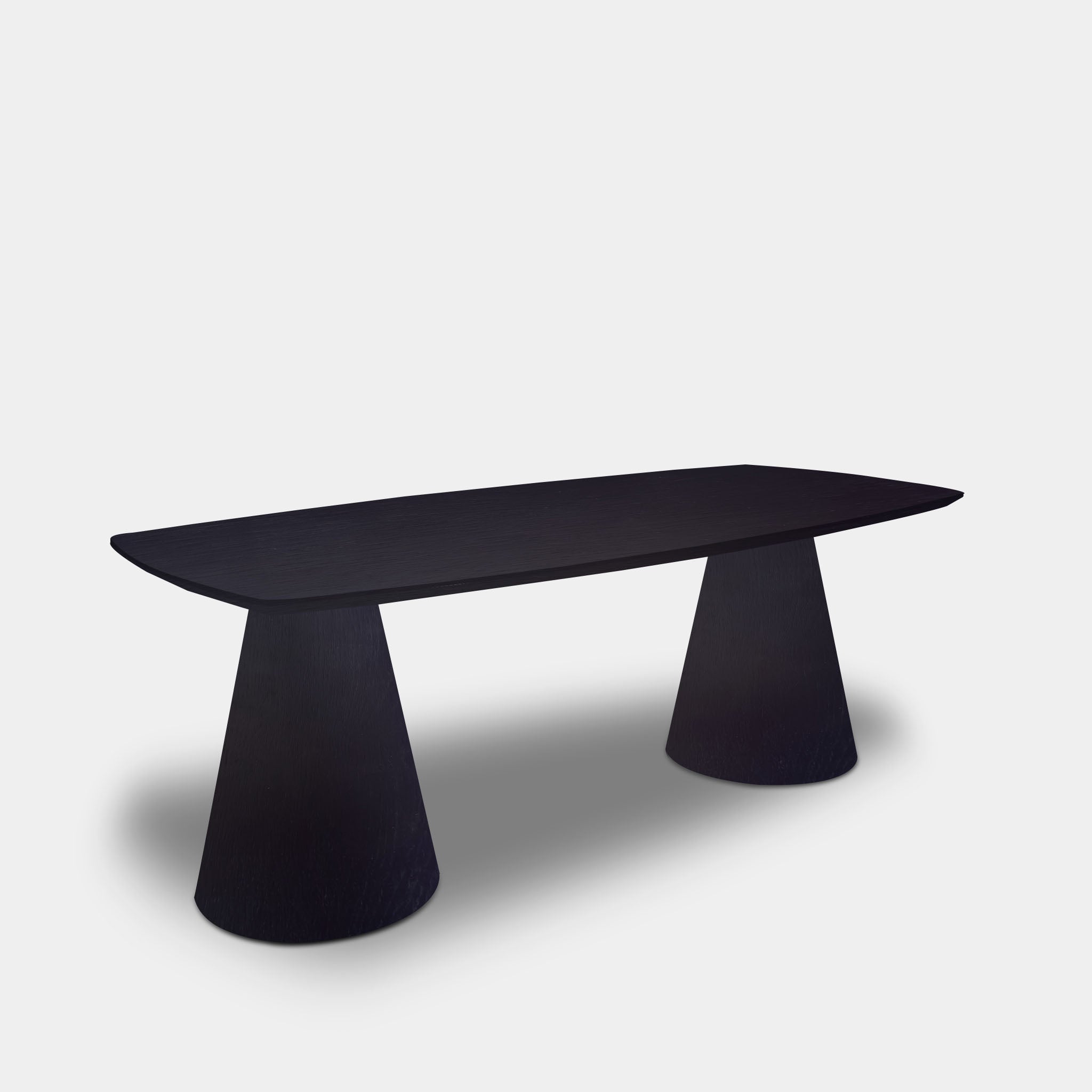 Tafel Deens Ovaal Eikenhout - Set Kegelpoot - Donker Eiken