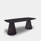 Tafel Deens Ovaal Eikenhout - Set Kegelpoot - Night Glow