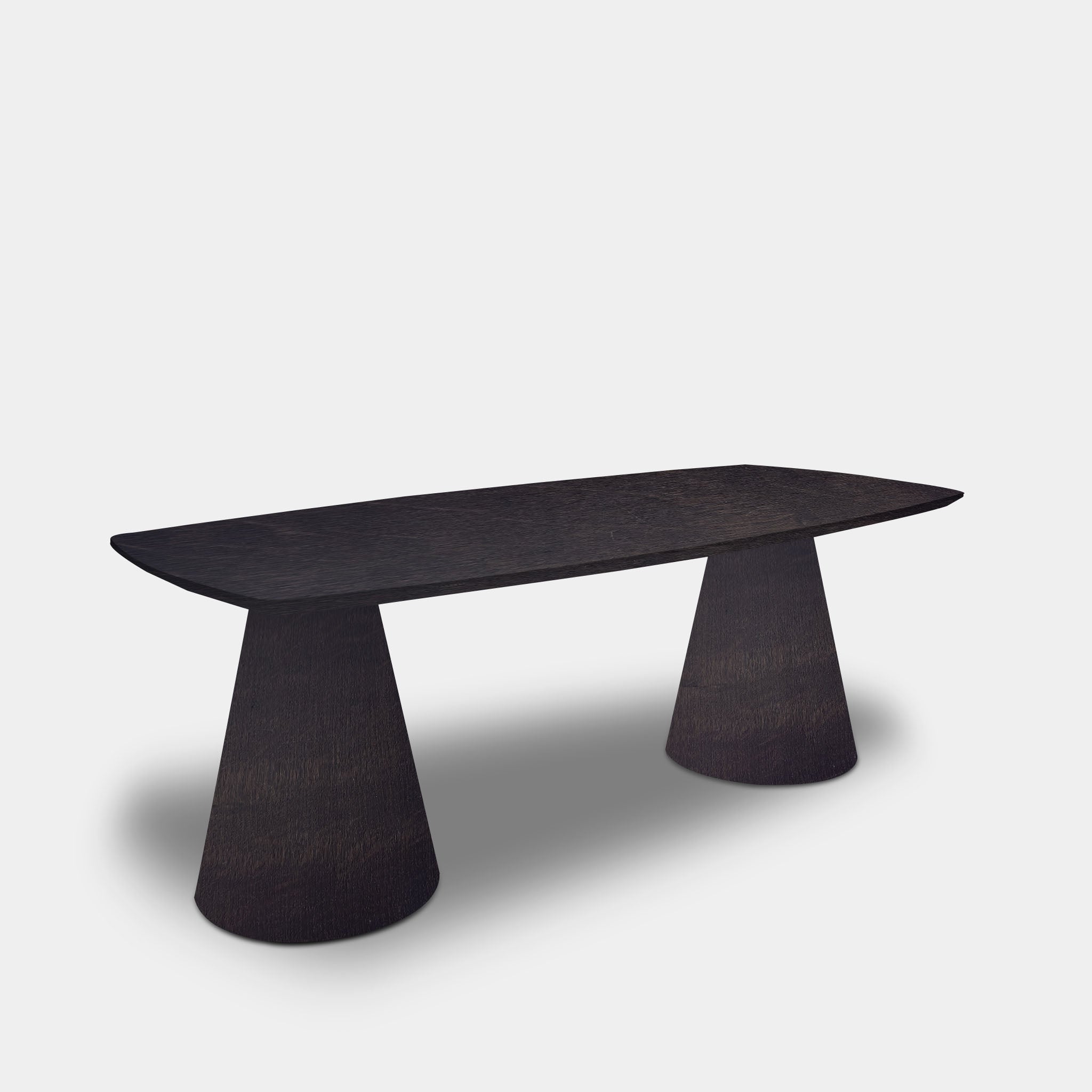 Tafel Deens Ovaal Eikenhout - Set Kegelpoot - Night Glow