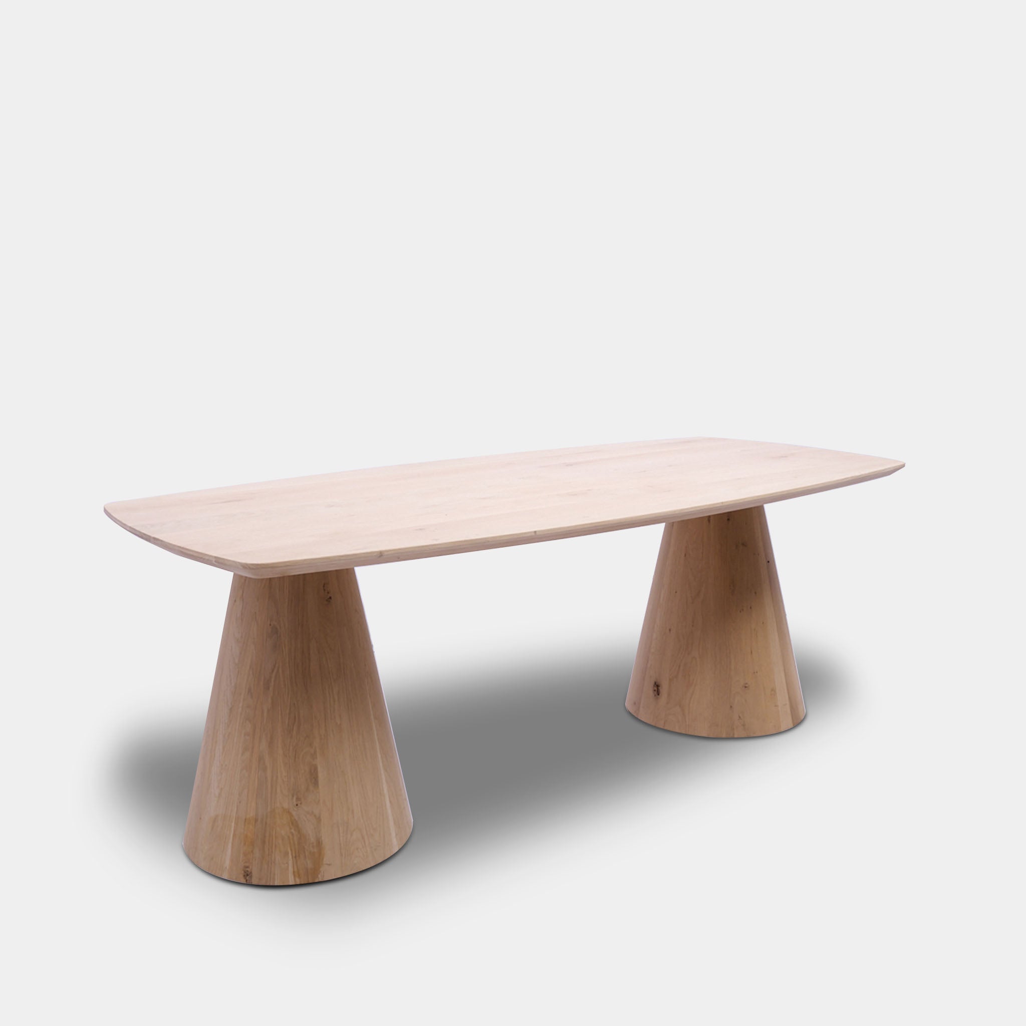 Tafel Deens Ovaal Eikenhout - Set Kegelpoot - Onbehandeld