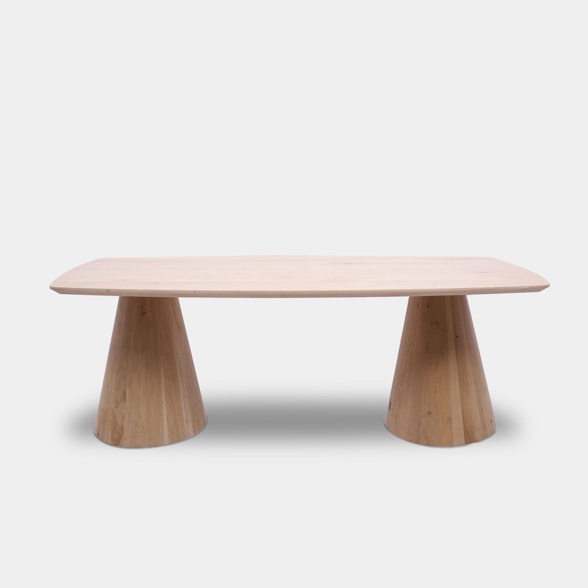 Tafel Deens Ovaal Eikenhout - Set Kegelpoot - Onbehandeld