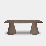 Tafel Deens Ovaal Eikenhout - Set Kegelpoot - Zand