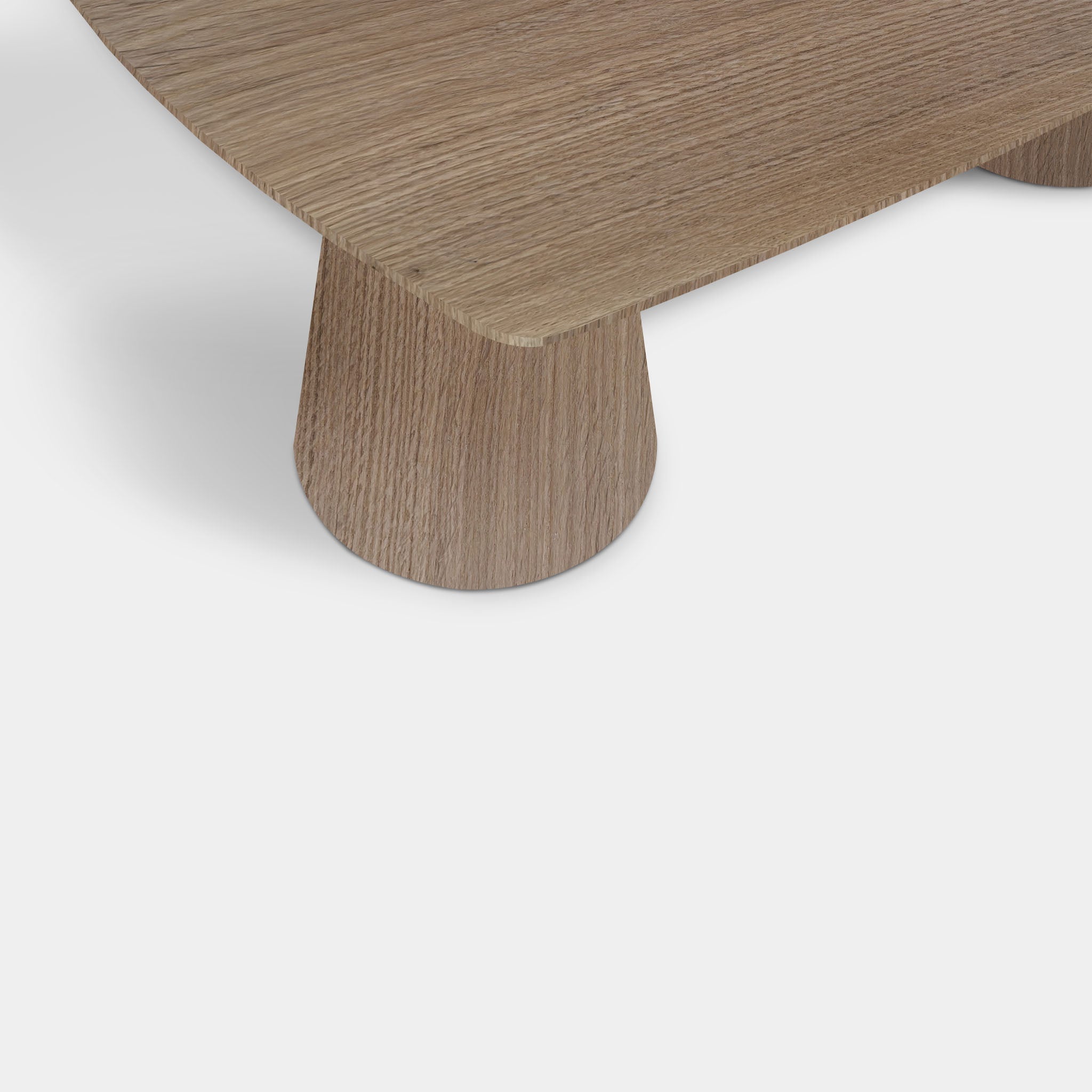 Tafel Deens Ovaal Eikenhout - Set Kegelpoot - Pura Natura
