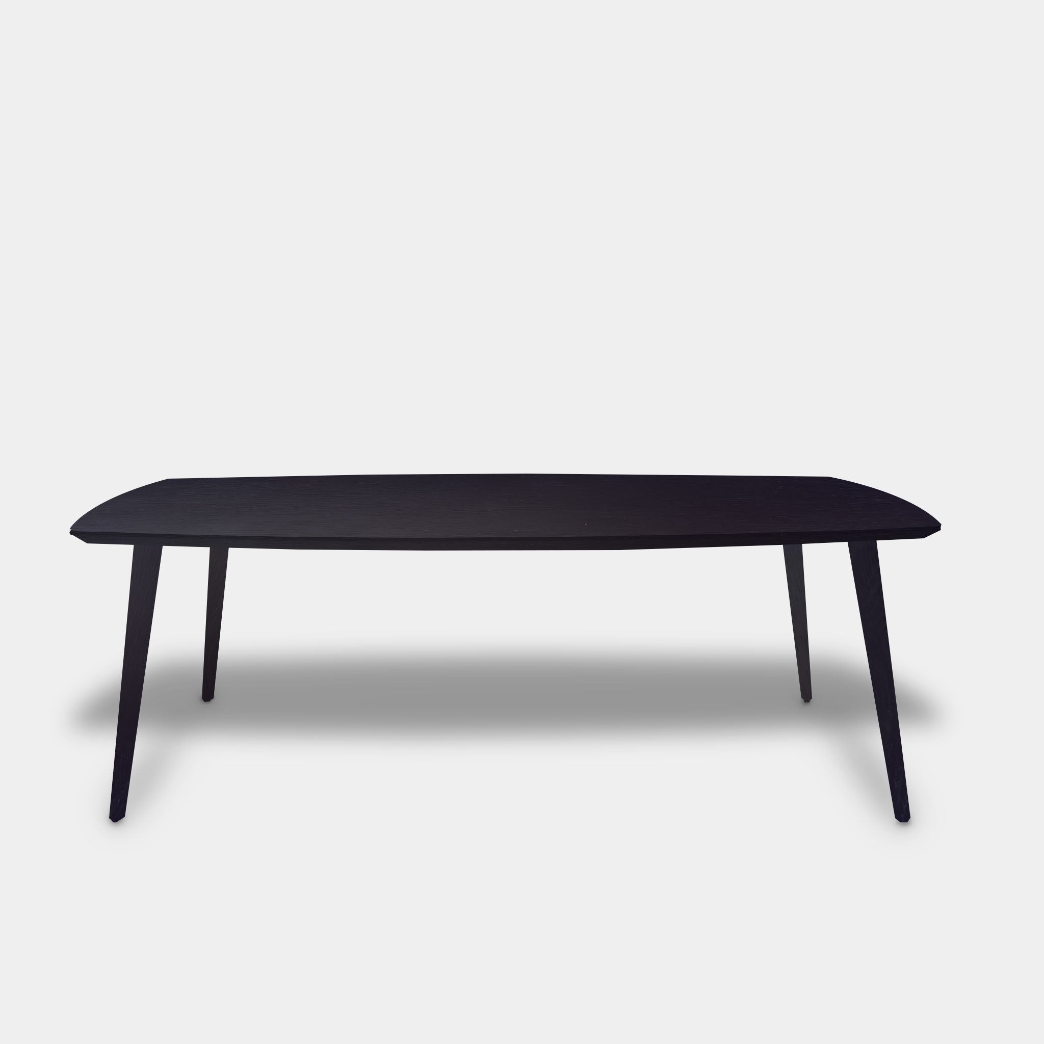 Tafel Deens Ovaal Eikenhout - Konisch - Donker EIken