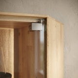 Hangvitrine Livigno - Massief Wildeiken met LED-verlichting