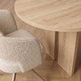 Plat ovaal Eikenhout - H poot