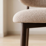Japandi Eetkamerstoel Rin - Walnut & Beige