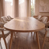 Tafel Kati - Plat Ovaal - Massief Eikenhout