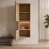 Hangvitrine Boston - Massief Wild Eikenhout