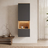 Hangvitrine Boston - Massief Wild Eikenhout