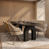 Tafel Yannick - Plat Ovaal - Massief Eikenhout