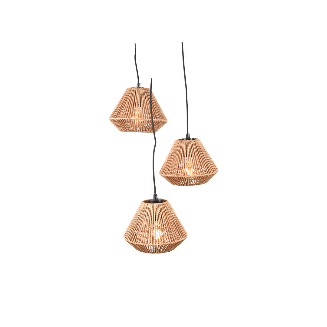 Hanglamp Ibiza - Naturel - Jute - 3-Lichts - Inrichting Op Maat