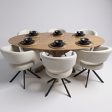 Tafel Ovaal Eikenhout - Matrix Hout - Cinnamon