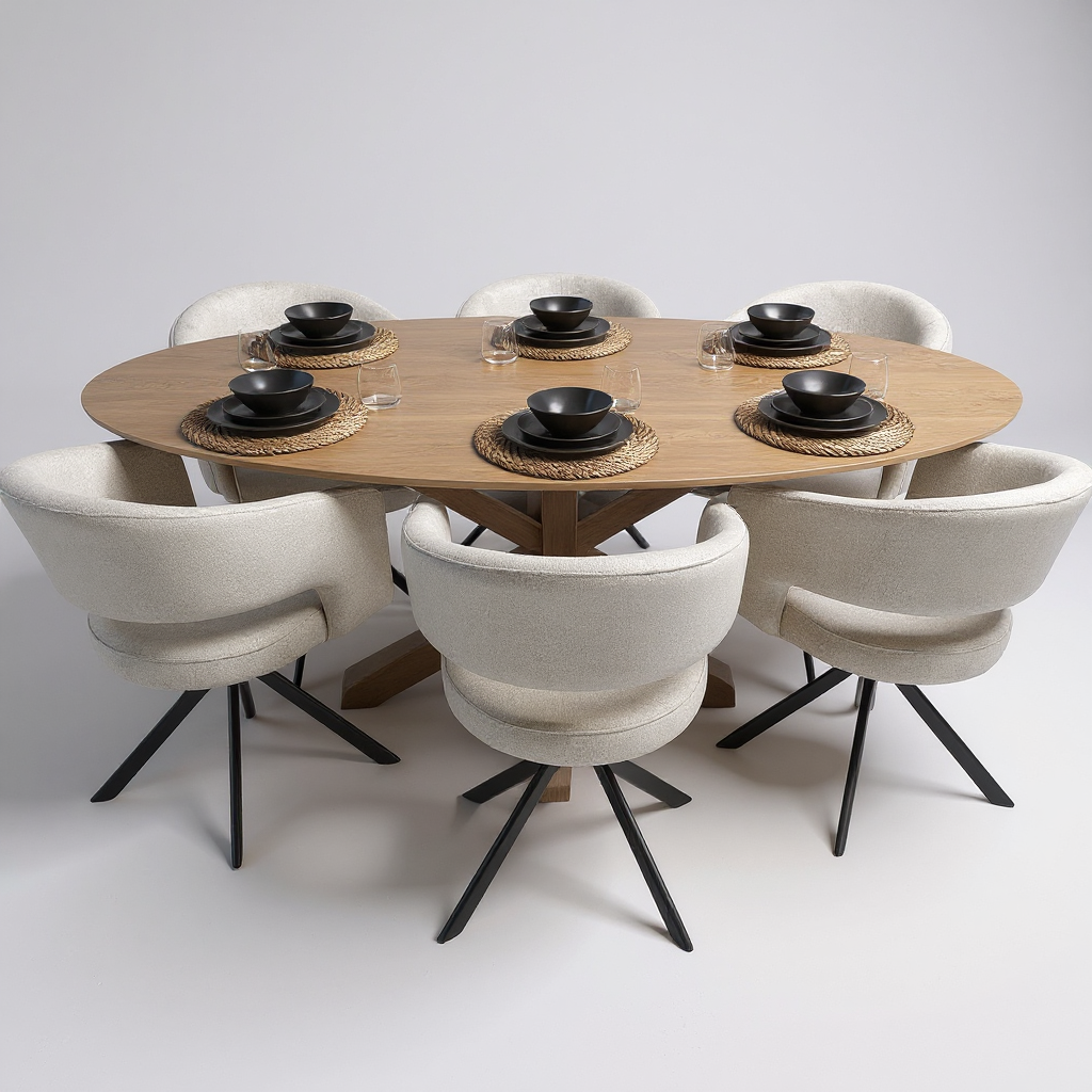 Table Oval Oak - Matrix Wood - Cinnamon
