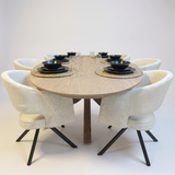 Tafel Ovaal Eikenhout - Matrix Hout - Cinnamon