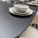 Tafel Organisch eikenhout - Set Kegelpoot - Dark Grey