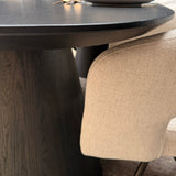 Tafel Organisch eikenhout - Set Kegelpoot - Dark Grey