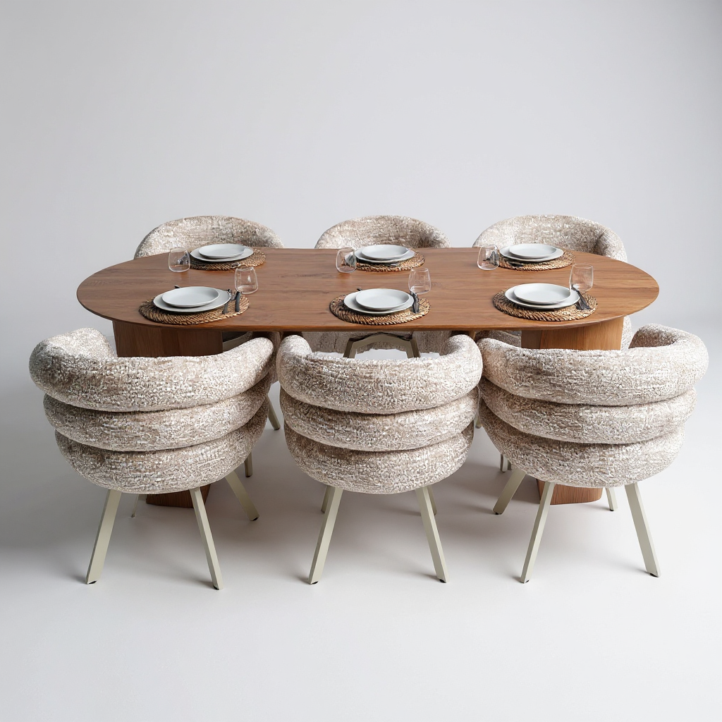 Table Flat Oval Oak - Half Round - Tuscany 102