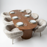 Tafel Plat Ovaal Eikenhout - Half Rond - Toscane 102