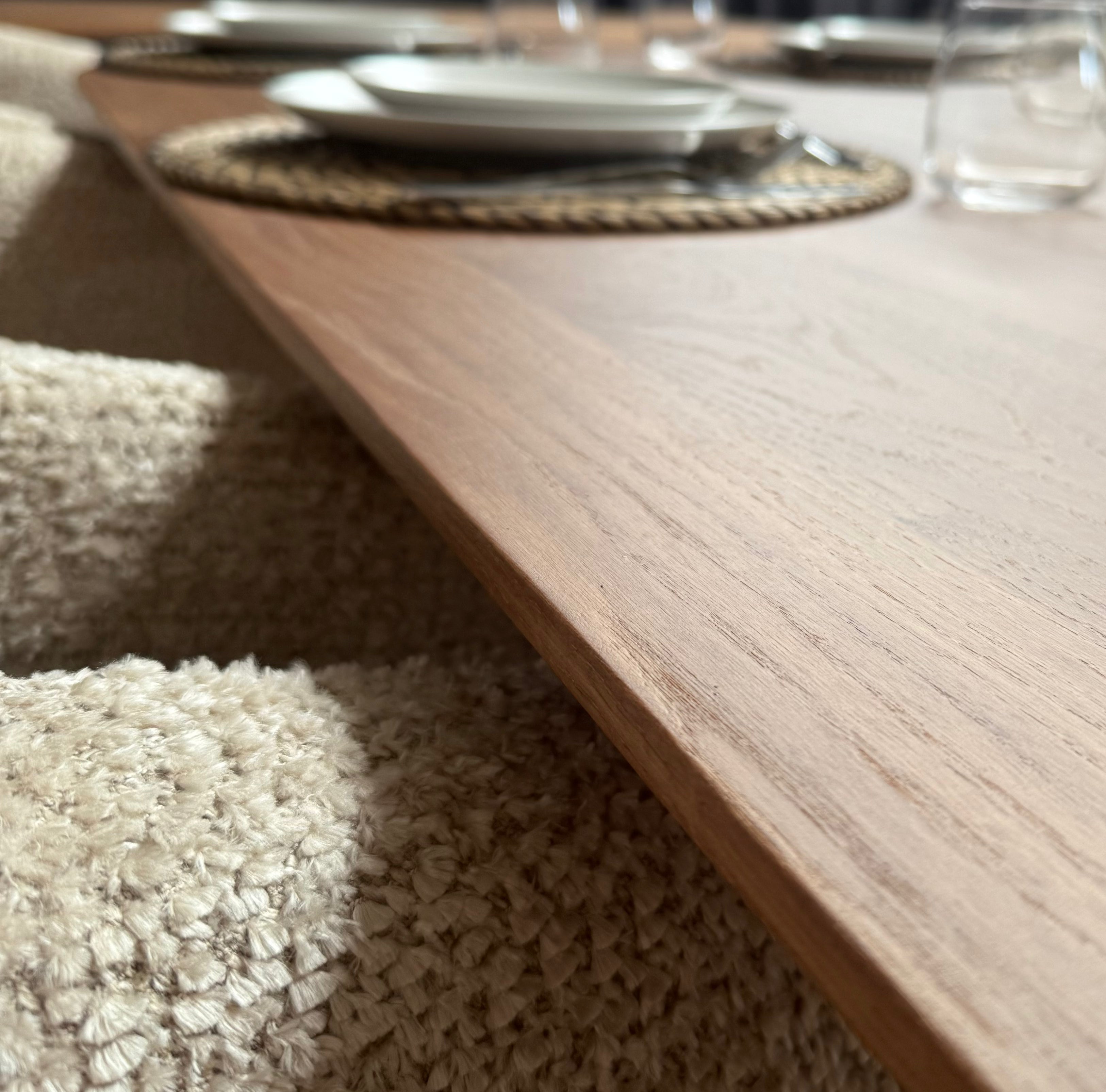 Tafel Plat Ovaal Eikenhout - Half Rond - Toscane 102