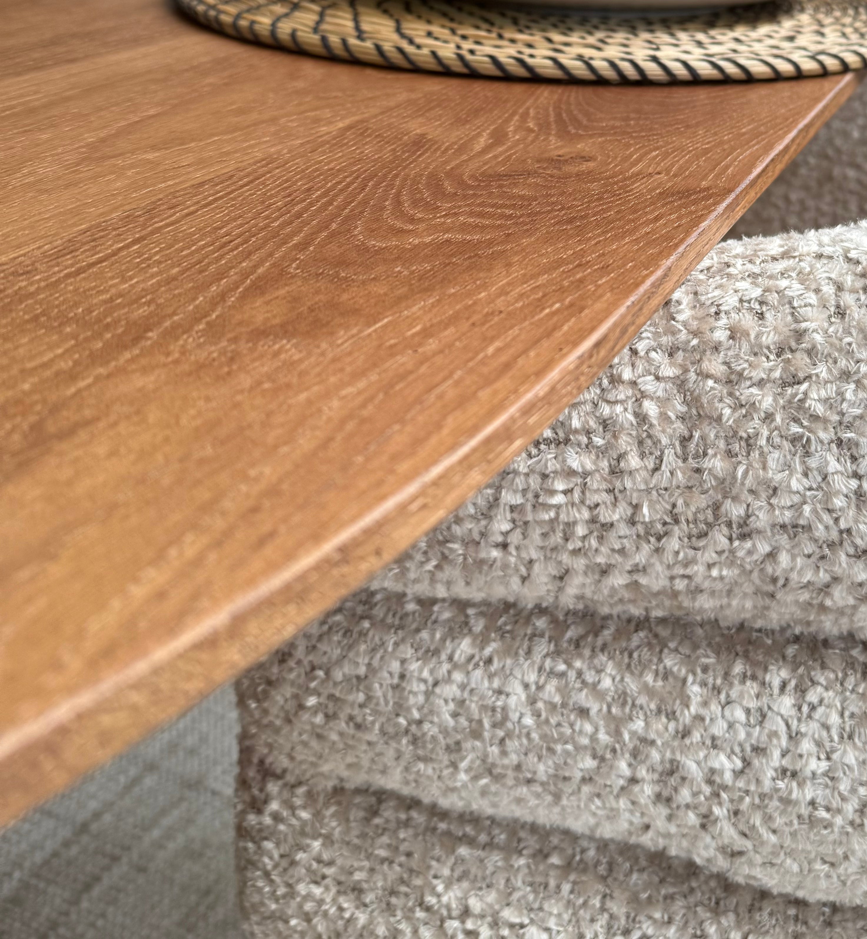 Tafel Plat Ovaal Eikenhout - Half Rond - Toscane 102