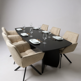 Tafel Deens Ovaal Eikenhout - Set Driehoek - Donker Eiken