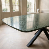 Tafel Timo - Deens Ovaal - Green Marble
