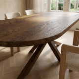 Tafel Anila - Plat Ovaal - Massief Eikenhout