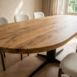 Tafel Olli - Plat Ovaal - Massief Eikenhout