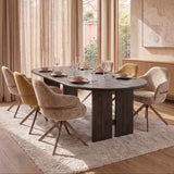 Tafel Lilly - Plat Ovaal - Massief Eikenhout