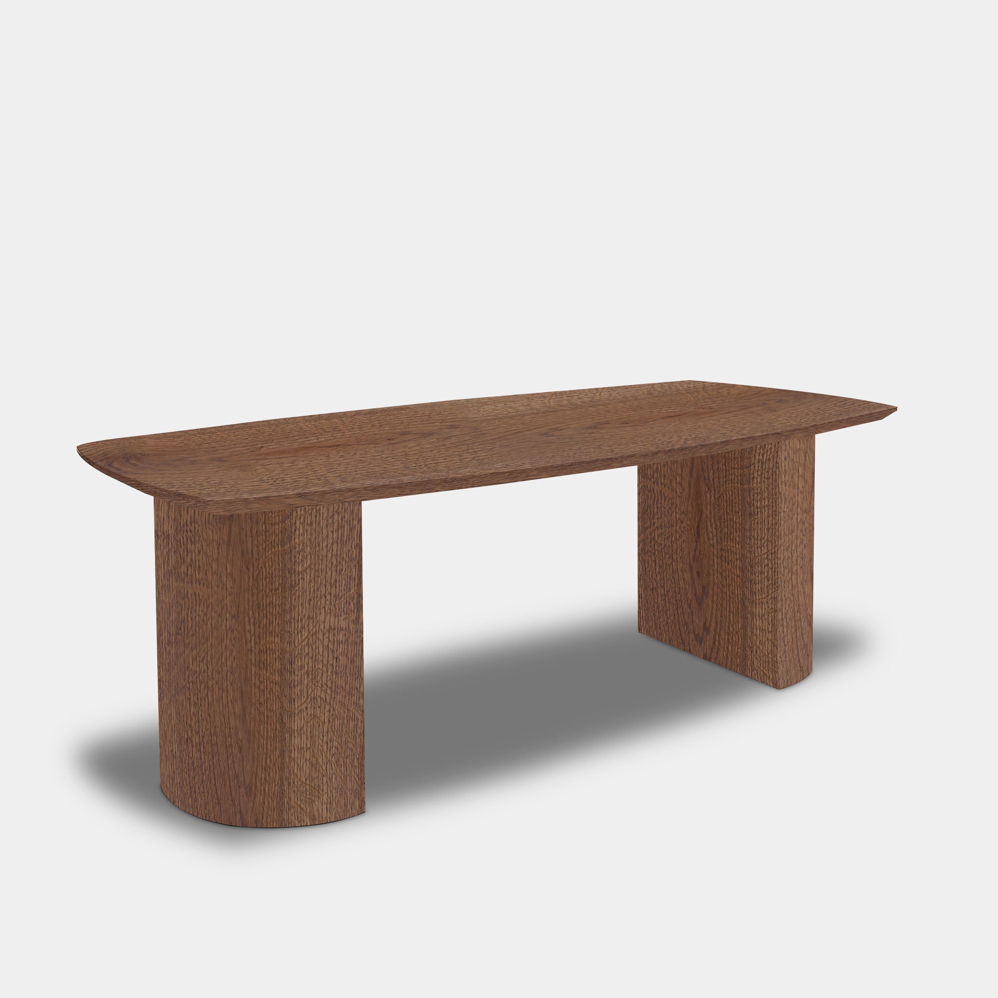 Tafel Deens Ovaal Eikenhout - Half Rond - Cinnamon