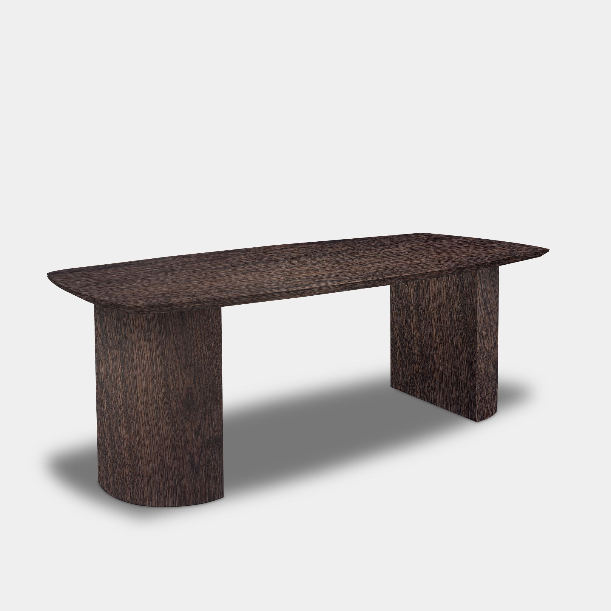 Tafel Deens Ovaal Eikenhout - Half Rond - Dear Brown