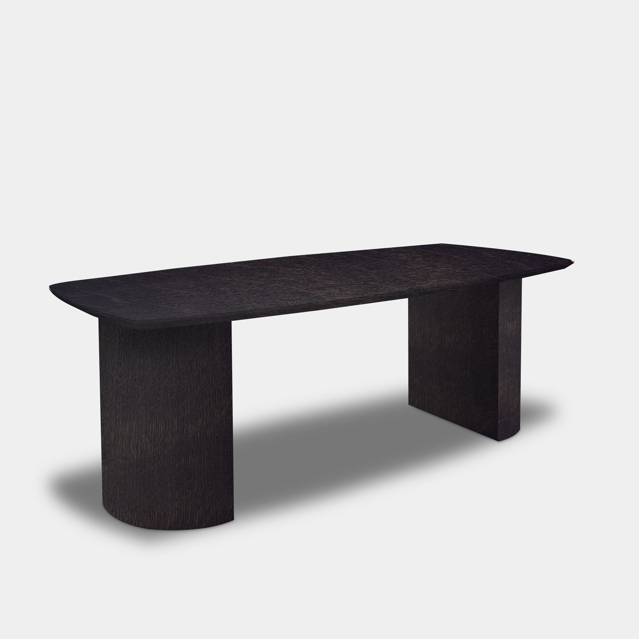 Tafel Deens Ovaal Eikenhout - Half Rond - Night Glow