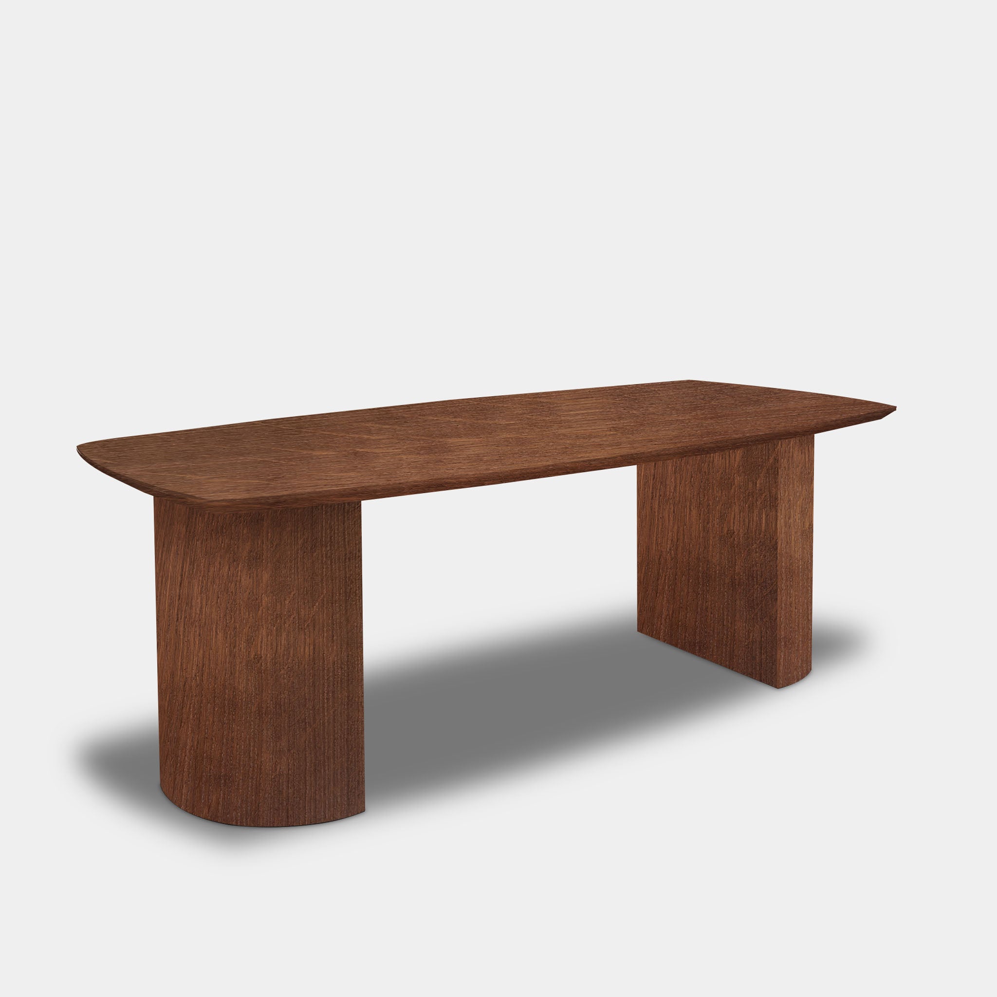 Tafel Deens Ovaal Eikenhout - Half Rond - Toscane 102