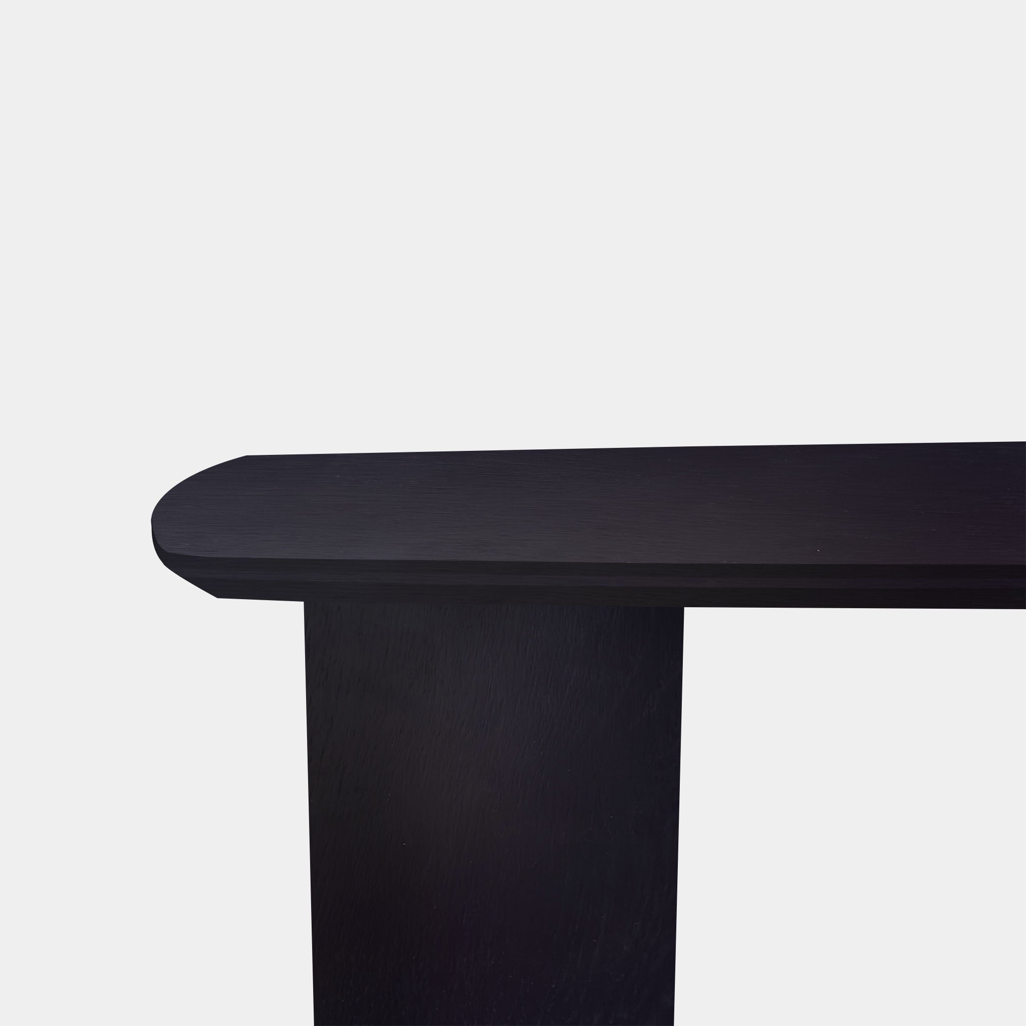 Tafel Deens Ovaal Eikenhout - Half Rond - Donker Eiken