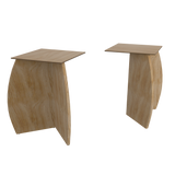 Tafel plat ovaal massief eikenhout - Driehoek