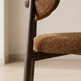Japandi Eetkamerstoel Rin - Walnut & Lichtbruin