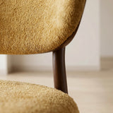 Japandi Eetkamerstoel Rin - Walnut & Geel