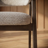 Japandi Eetkamerstoel Yori – Charcoal & Sand