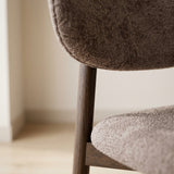 Japandi Eetkamerstoel Rin - Walnut & Sand