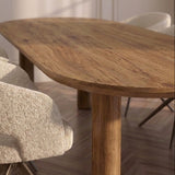 Tafel Ellie - Plat Ovaal - Massief Eikenhout