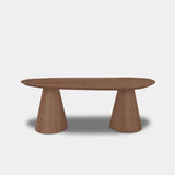 Tafel organisch eikenhout - Set Kegelpoot - Cinnamon