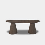 Tafel organisch eikenhout - Set Kegelpoot - Zand